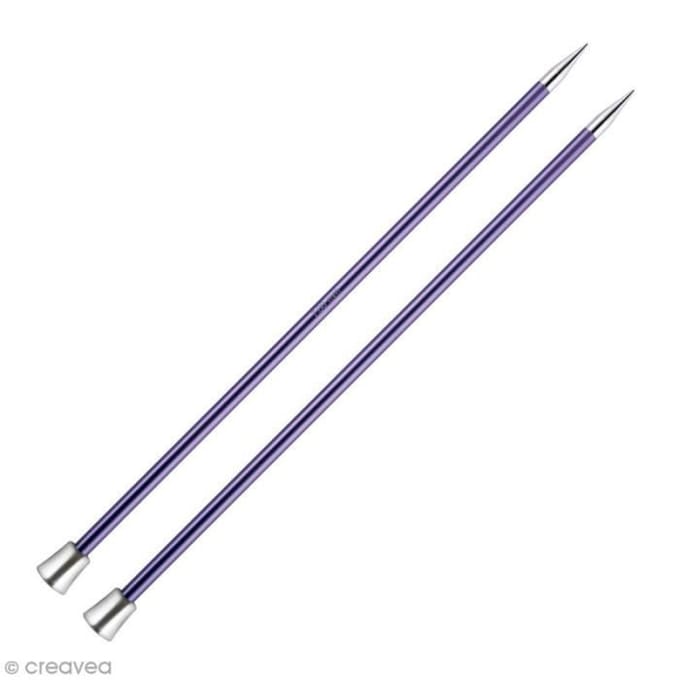 Aiguille à tricoter - KNITPRO - 40 cm - 7 mm - Aluminium coloré - Violet