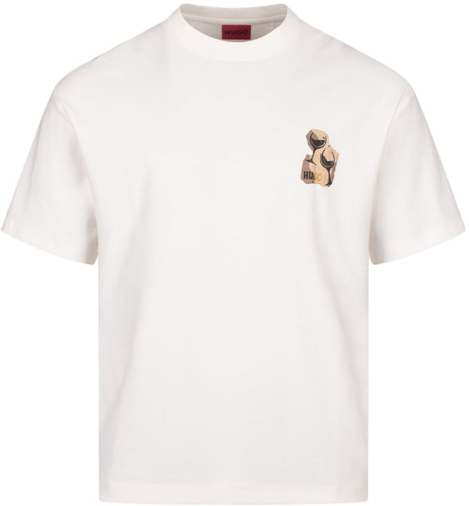 Regular fit t-shirt van puur katoen model 'Detzi'