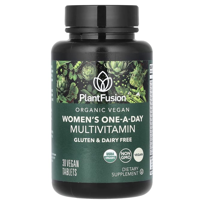 PlantFusion, Multivitamines Quotidiennes pour Femmes, Bio Végan, 30 Comprimés Végans