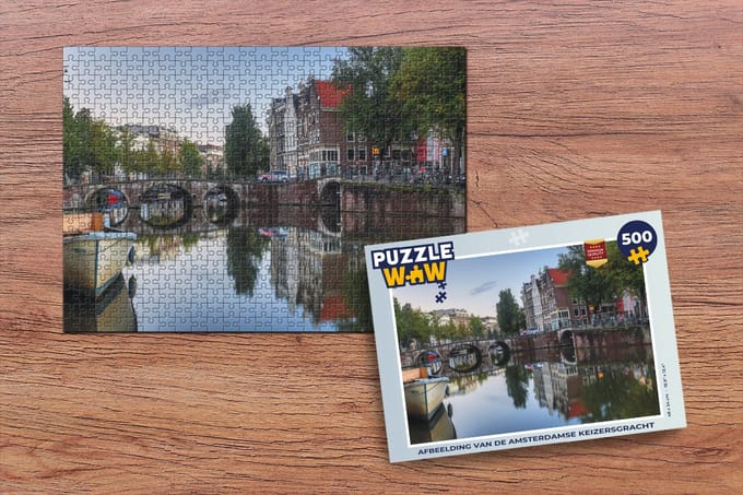 Puzzel Afbeelding van de Amsterdamse Keizersgracht - Legpuzzel - Puzzel 500 stukjes