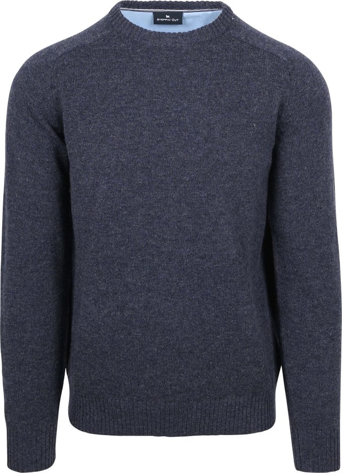 Steppin' Out Trui Lamswol Navy - Maat M - Heren