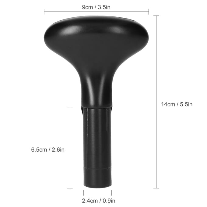 Poignée de remplacement de pagaie SUP, 2 pièces, poignée en T, accessoires SUP noir