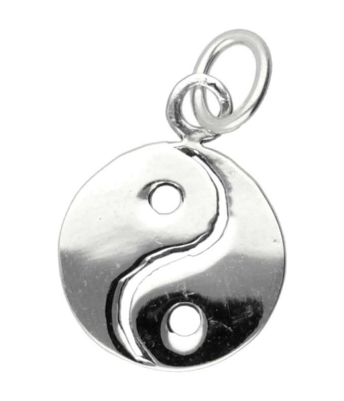 Zilveren Yin Yang open ketting hanger