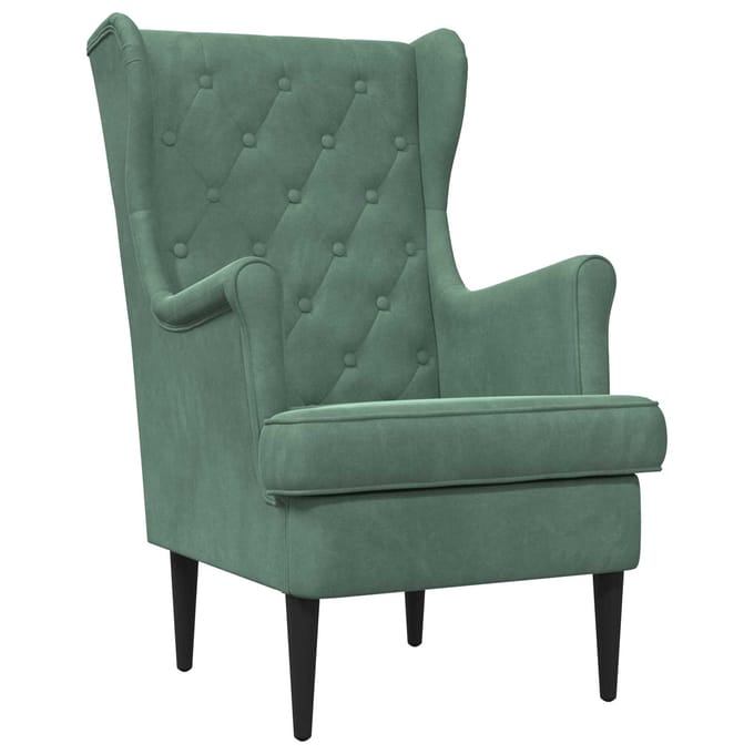 vidaXL - Fauteuil - Zeegroen - Fluweel