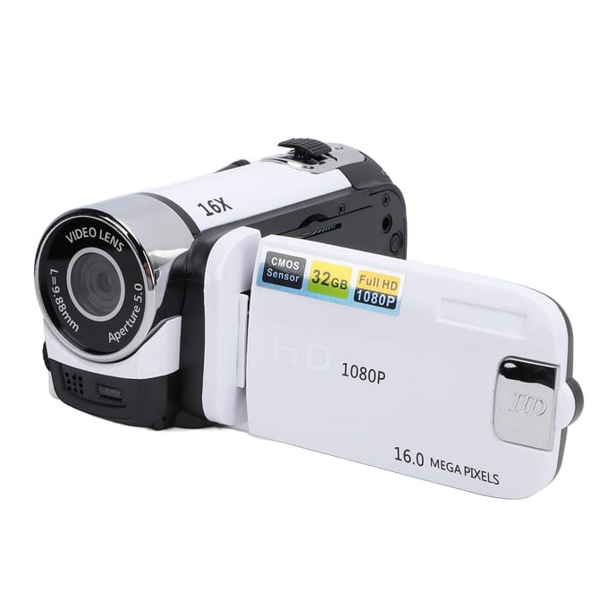 Videocamera met 2,4 inch kleurenscherm invullicht 16MP 1080P 16x digitale zoom anti-shake loop