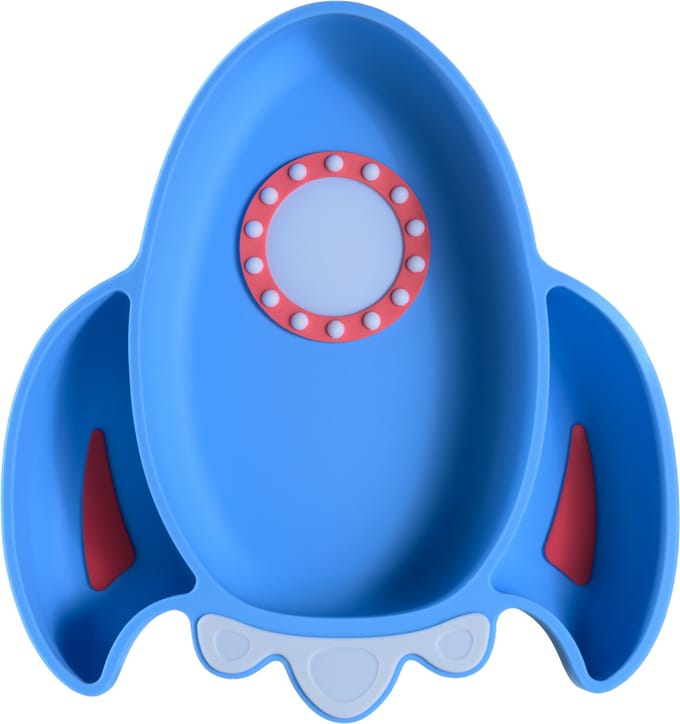 Sproudsy Kinderbord Space – Zuignap – Kinderservies – Baby - Sky Blue
