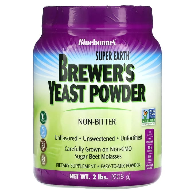 Bluebonnet Nutrition, levure Super Earth, sans saveur, 2 lb (908 g)