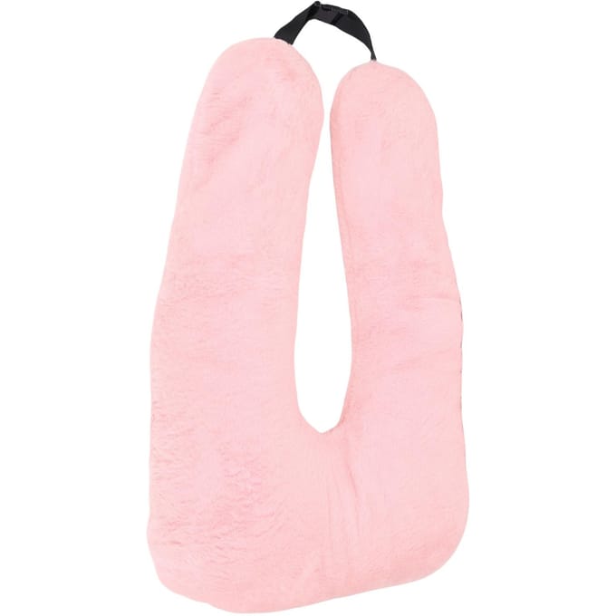 Oreiller en U pour voiture Coussin de sommeil pour voyage longue distance Oreiller multifonctionnel en U pour voiture Gris rose