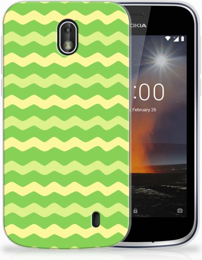Nokia 1 TPU bumper Waves Green