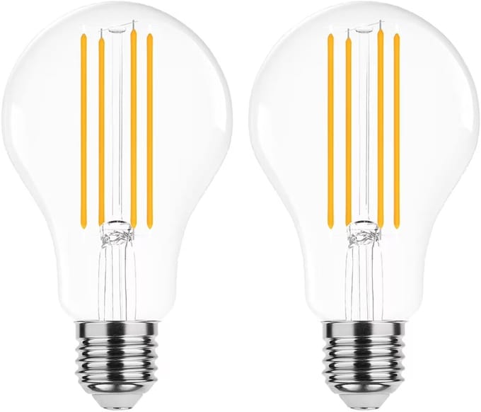 Modee E27 LED Filament Lamp 15W - 2000lm - 2700K - Extra Warm Wit - Dimbaar - LED Lamp A70 - Vervangt 134W Gloeilamp - 2 stuks