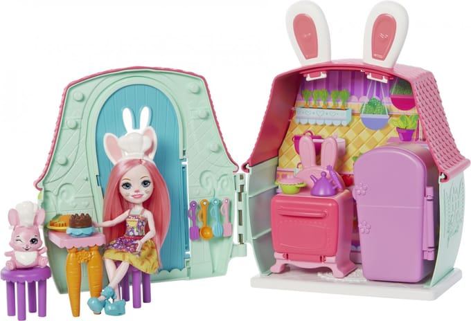 Enchantimals Speelset Bree Bunny Meisjes 15,2 Cm Roze 18-delig
