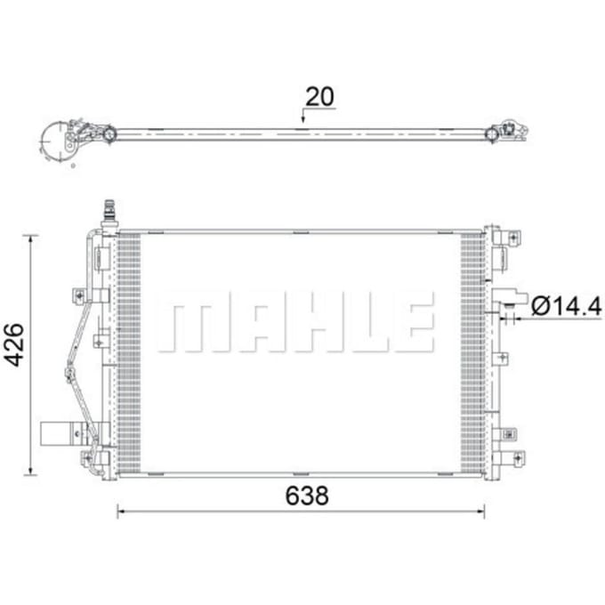 Condensator, airconditioning MAHLE AC 924 000S