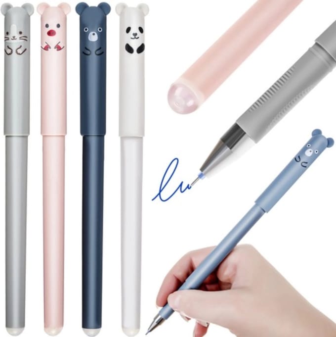 Magic pen | Uitwisbare pen | 4 stuks | Dieren thema |
