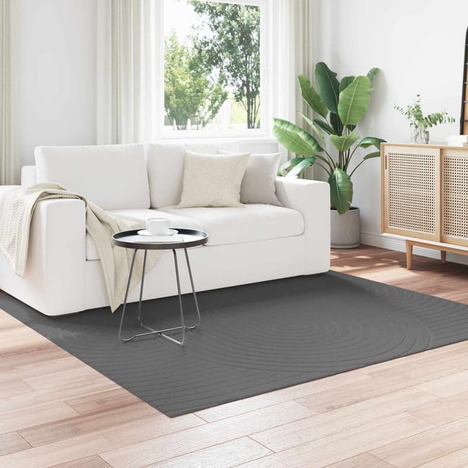 vidaXL - Binnen- - en - buitenkleed - PALMERAS - Antraciet - 200 - x - 200 - cm