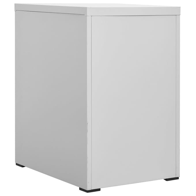 vidaXL - Archiefkast - 46x62x72,5 - cm - staal - lichtgrijs