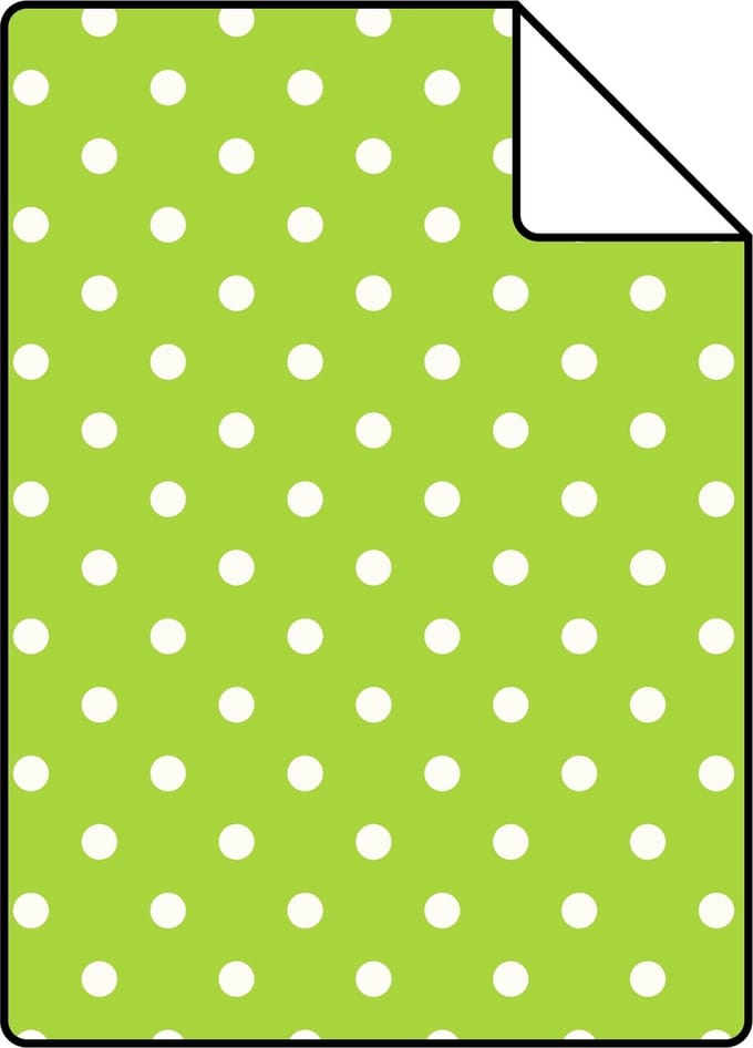 Proefstaal ESTAhome behang stippen limegroen - 26.5 x 21 cm - 115743-S