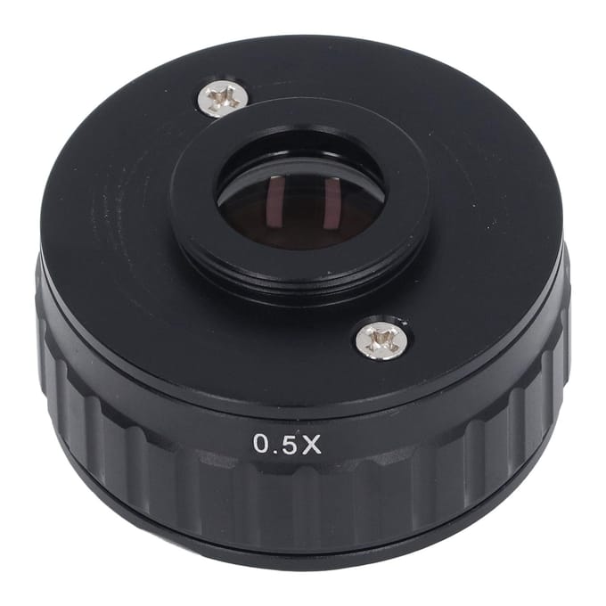 Adaptateur d'objectif CTV pour microscope stéréo trinoculaire Caméra CCD Usage industriel Monture C 0.5X 0.35X black
