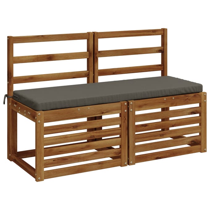 vidaXL - Bankkussen - SOEST - 100% - Polyester - Grijs - 110 - x - 40 - x - 5 - cm