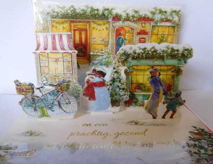 Kerstkaarten pop-up / opzet 3 stuks Nr.122