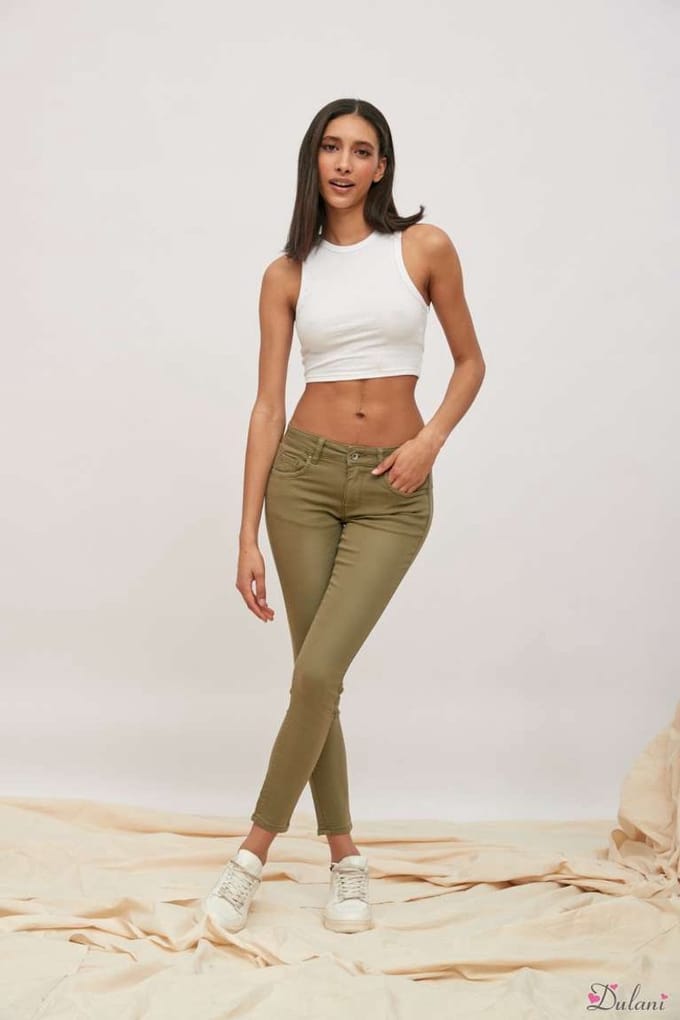 Broek Toxik3 push-up kaki normale taille