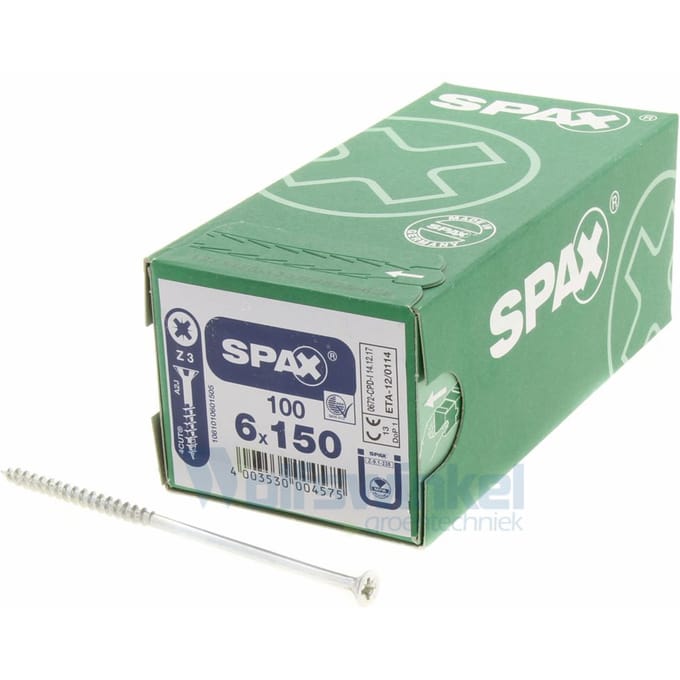 Spaanpl schr vz pk 6.0x150 poz(100) spax