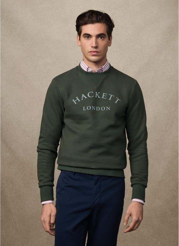 Hackett Heritage Ess Aw Sweatshirt Groen M Man