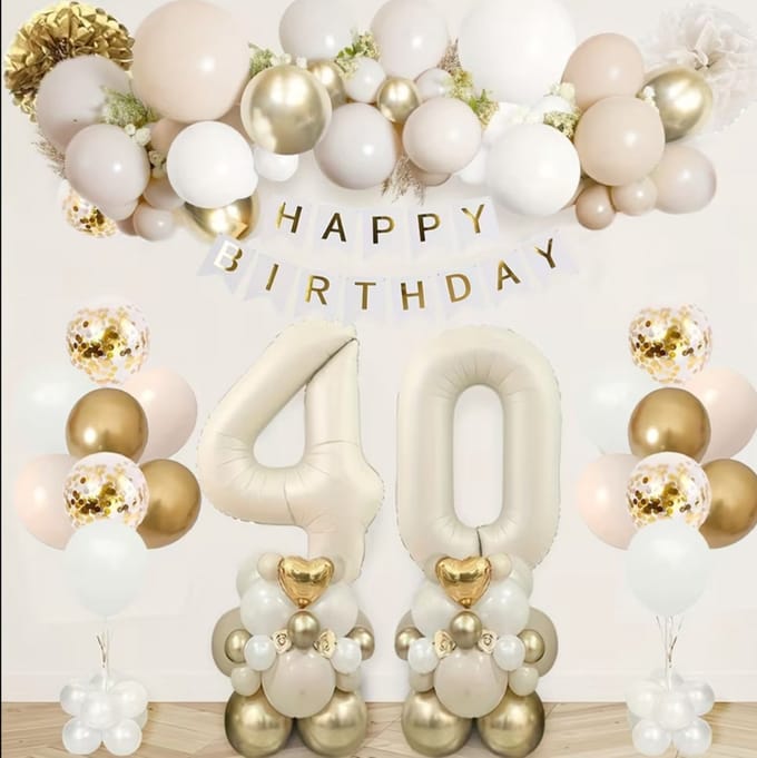 Ballonnen set 40 jaar complete feestpakket