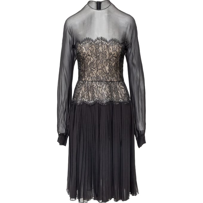 Nina Ricci Haute Boutique Chiffon Jurk - '70s
