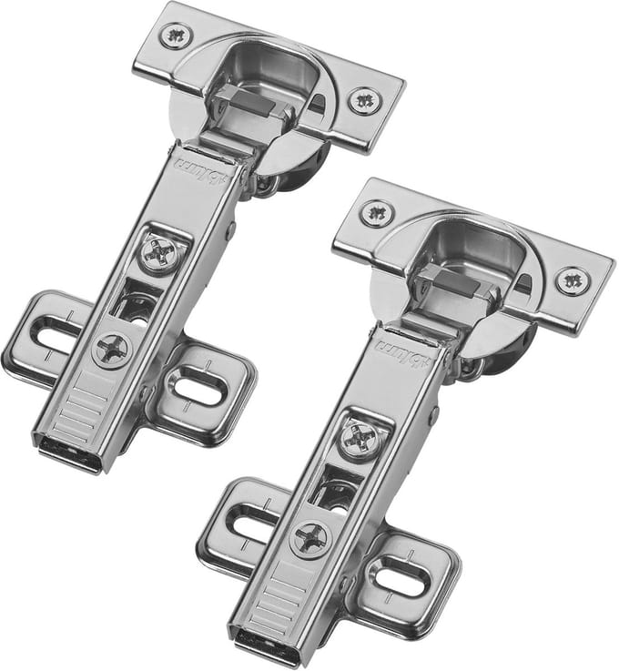 Set van 2 BLUM hoekscharnier 71B3580 110° met automatische sluiting incl. montageplaat 173L6100