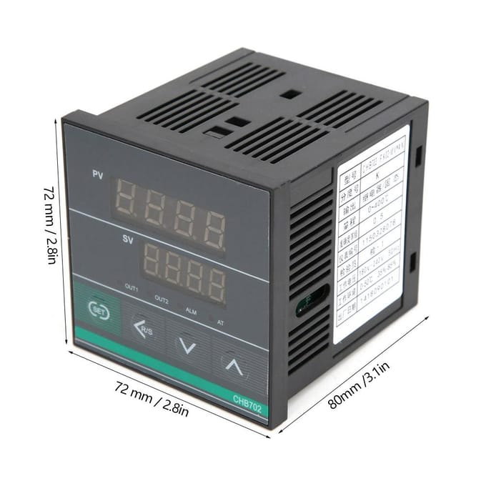 BERM CHB702 Thermostaat Intelligente Digitale Display Temperatuurregelaar RelaisSSR Uitgang black