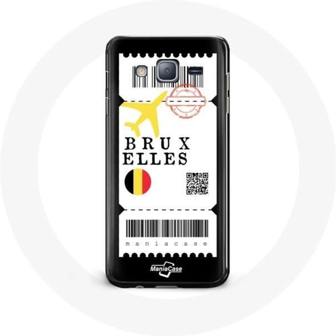 Case voor Samsung Galaxy J3 Vliegticket Brussel België