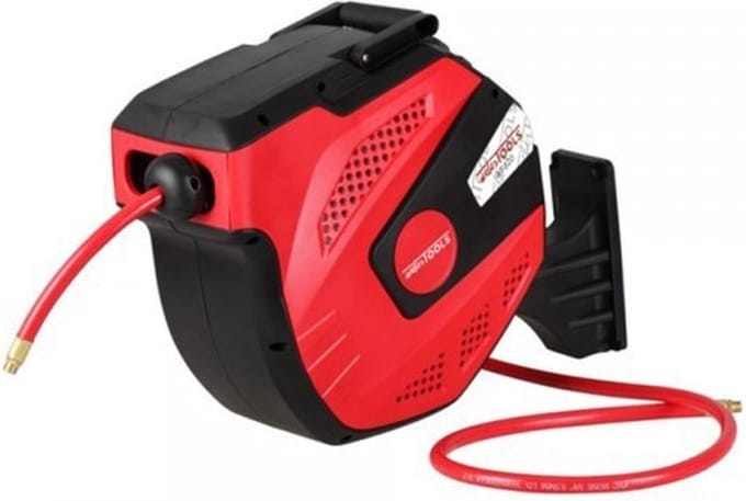 Weber Tools automatische luchthaspel voor perslucht, slanggeleiding 20 meter luchtslang