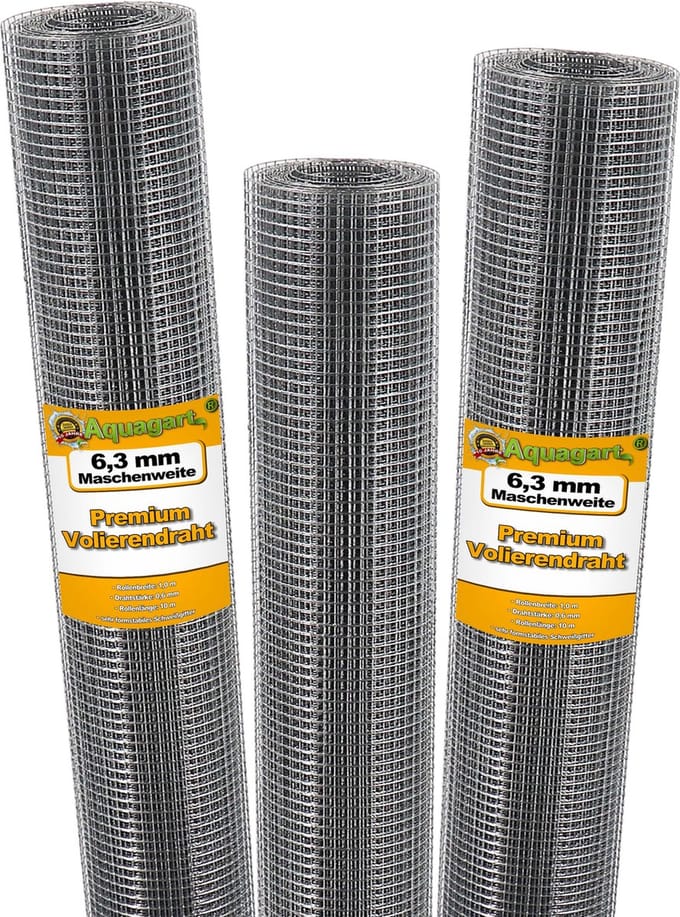 60m x 1m volièregaas, draadgaas, gelast draadgaas, woelmuisgaas, draadnet