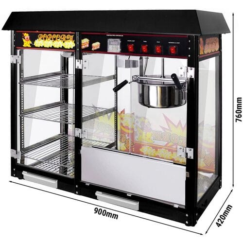 GGM Gastro Popcornmaschine - 5 kg/h - mit 3 beheizten Ablagen
