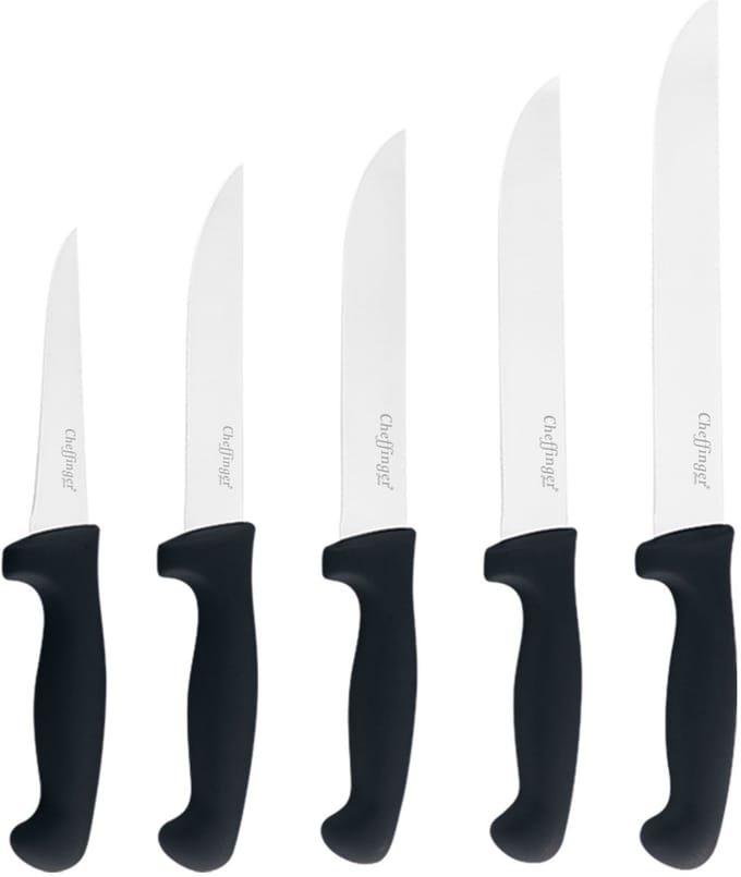 Cheffinger Messerset – 5-Delig | BBQ & Grill Vleesmessen | Roestvrij & Scherp