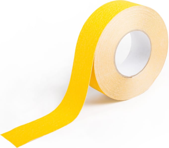 Antislip tape voor trappen zelfklevend 50mm breed - Geel - Rol 18,3 meter