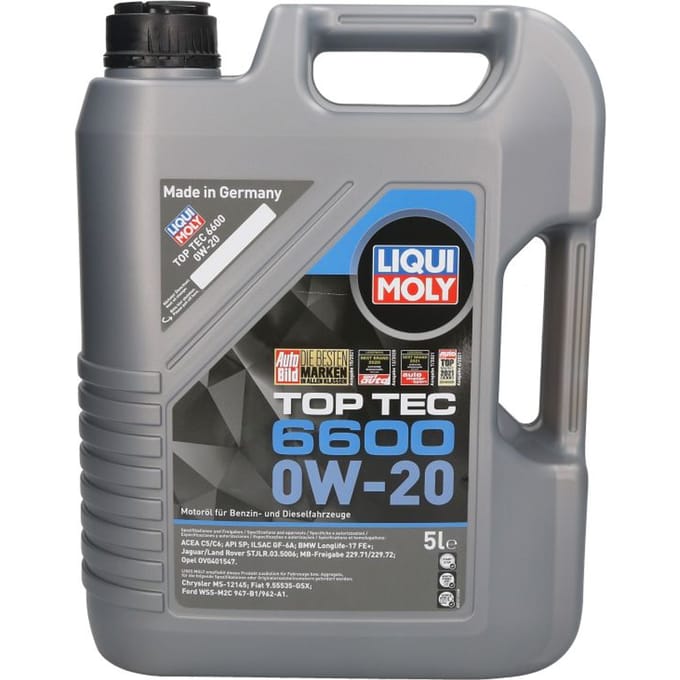 LIQUI MOLY 5L Top Tec 6600 0W-20 21411 ACEA C5/C6, ACEAC5/C6, API SP, APISP, BMW Longlife-17 FE+ (21411)