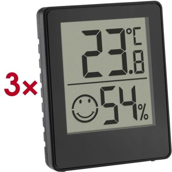 TFA Dostmann Digitales Thermo-Hygrometer 30.5039.01.03 Thermo- en hygrometer Zwart