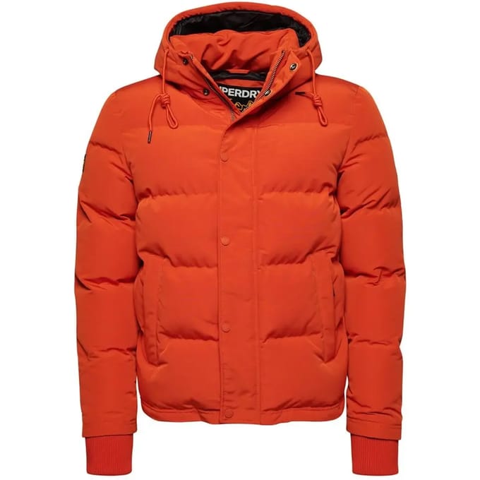 Superdry - Korte Everest pufferjas met capuchon - Heren - Gewatteerde jassen