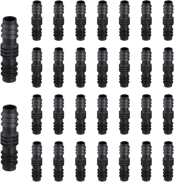 Set van 30 Stuks 16 mm Tuinslang Koppelingen, Plastic Slangkoppelingen voor Druppelirrigatie en Besproeiingssystemen
