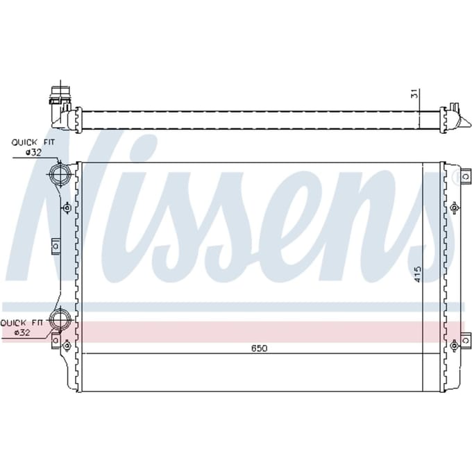 Radiator, motorkoeling NISSENS 65280A