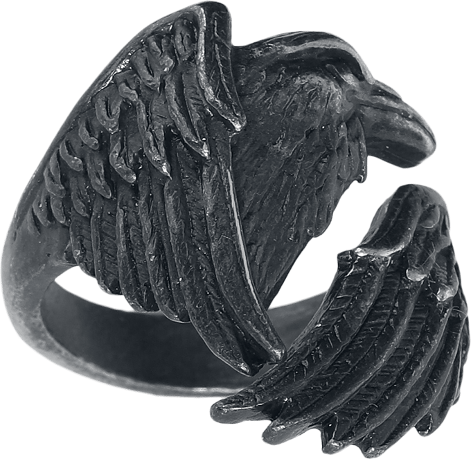Alchemy Gothic - Gothic Ring - Made of the Night Ring - voor Vrouwen - zwart
