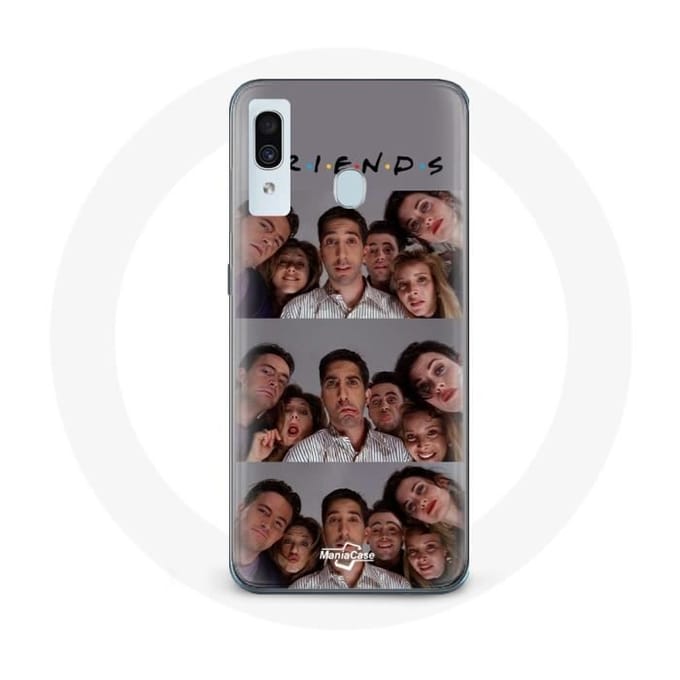 Coque - MANIACASE - Samsung Galaxy A20 - Gris - Souple - Friends Selfie