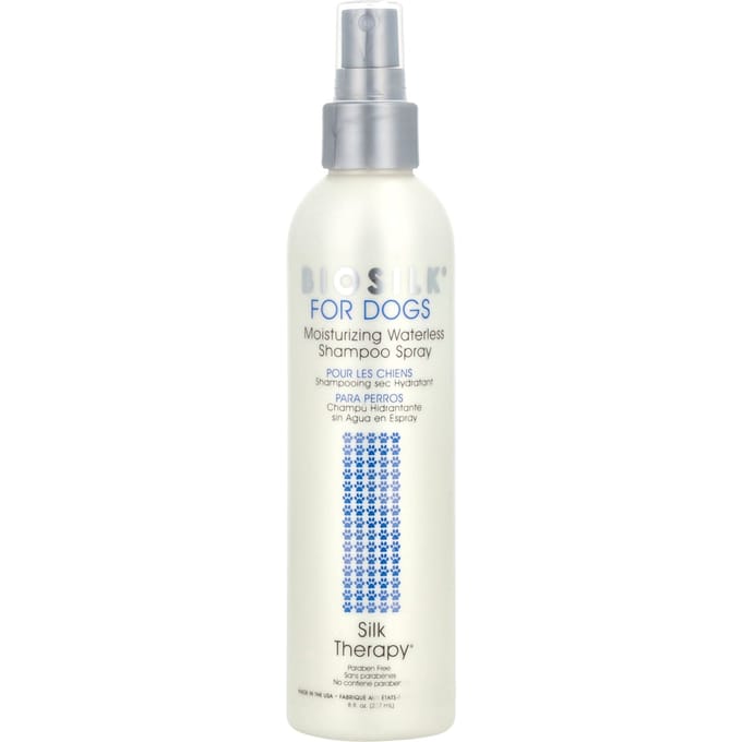 Biosilk, Silk Therapy, Hydraterende Waterloze Shampoo Spray voor Honden, 8 fl oz (237 ml) white