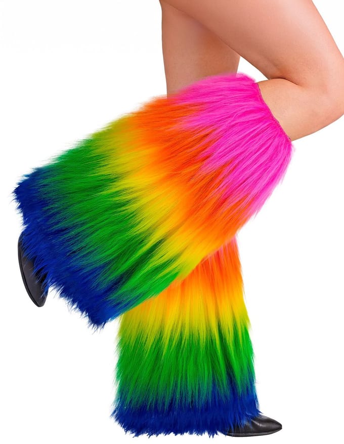 WIDMANN - Regenboog langharige legging voor volwassenen