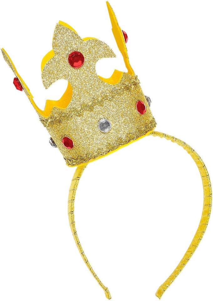 Widmann - Koning Midas Hoofdband Met Mini Kroon Goud - Goud - Carnavalskleding - Verkleedkleding