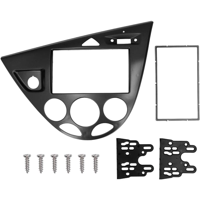 2DIN Geluid CD DVD Paneel Dashboard Decoratie Plug en Play Vervanging voor Focus 1998‑2006 Black black