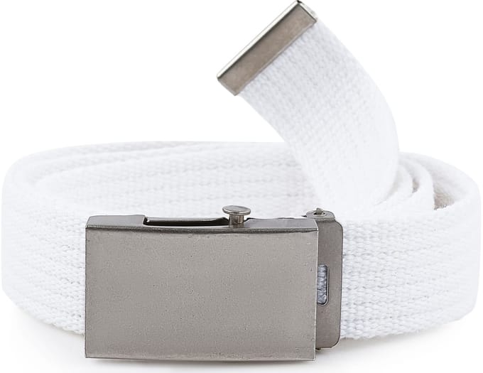 Merry Style Dames Riem - Stoffen Riem – Wit-zilver - MS-EL-P20