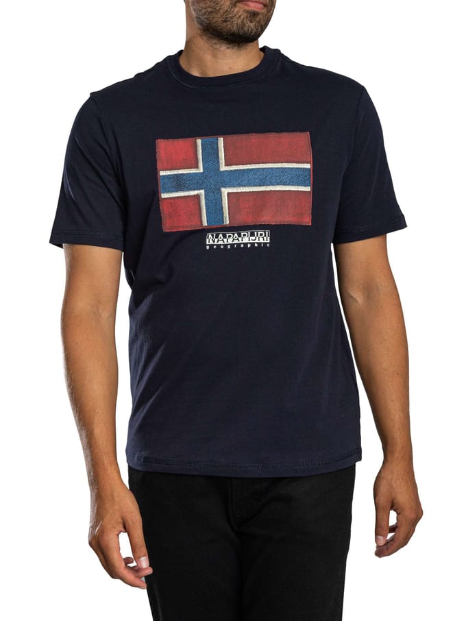 T-shirt Korte Mouw Napapijri Vlag Tiki T-shirt