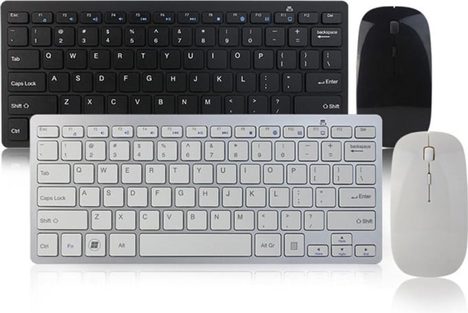 Sefaras Draadloze toetsenbord met muis - Wireless Keyboard - QWERTY - Zwart